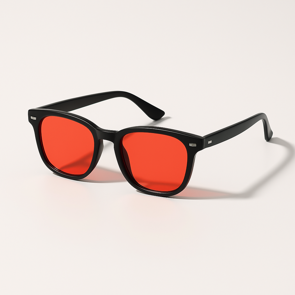 The 1% Sleep System — Blue Light Defense Glasses. Forged for Deep Recovery.